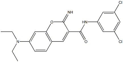 N-(3,5-dichlorophenyl)-7-(diethylamino)-2-iminochromene-3-carboxamide Structure