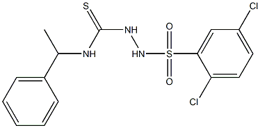 1-[(2,5-dichlorophenyl)sulfonylamino]-3-(1-phenylethyl)thiourea 化学構造式