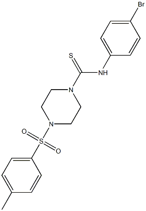 N-(4-bromophenyl)-4-(4-methylphenyl)sulfonylpiperazine-1-carbothioamide Structure