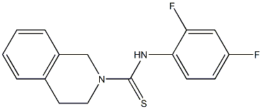 N-(2,4-difluorophenyl)-3,4-dihydro-1H-isoquinoline-2-carbothioamide Structure