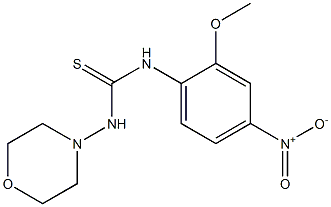 1-(2-methoxy-4-nitrophenyl)-3-morpholin-4-ylthiourea,,结构式