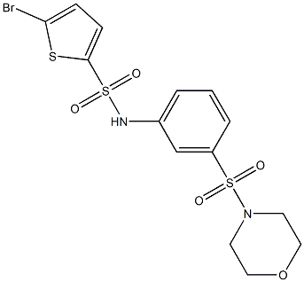 5-bromo-N-(3-morpholin-4-ylsulfonylphenyl)thiophene-2-sulfonamide