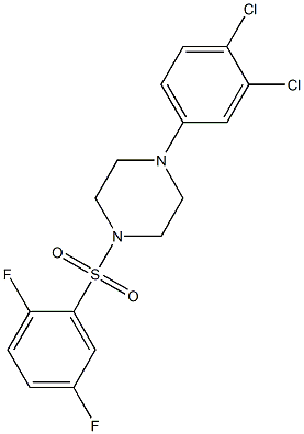  1-(3,4-dichlorophenyl)-4-(2,5-difluorophenyl)sulfonylpiperazine