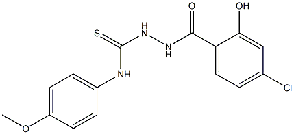 1-[(4-chloro-2-hydroxybenzoyl)amino]-3-(4-methoxyphenyl)thiourea Struktur