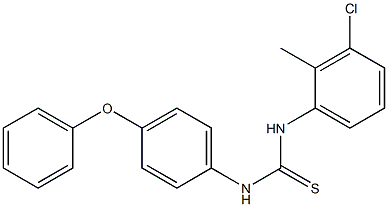 1-(3-chloro-2-methylphenyl)-3-(4-phenoxyphenyl)thiourea 化学構造式