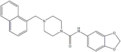 N-(1,3-benzodioxol-5-yl)-4-(naphthalen-1-ylmethyl)piperazine-1-carboxamide Struktur