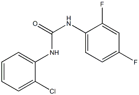 1-(2-chlorophenyl)-3-(2,4-difluorophenyl)urea Struktur