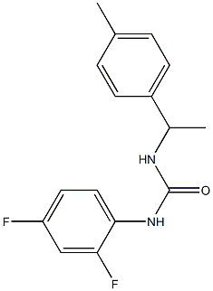 1-(2,4-difluorophenyl)-3-[1-(4-methylphenyl)ethyl]urea Structure