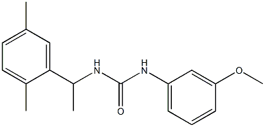 1-[1-(2,5-dimethylphenyl)ethyl]-3-(3-methoxyphenyl)urea Structure