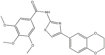 N-[4-(2,3-dihydro-1,4-benzodioxin-6-yl)-1,3-thiazol-2-yl]-3,4,5-trimethoxybenzamide|