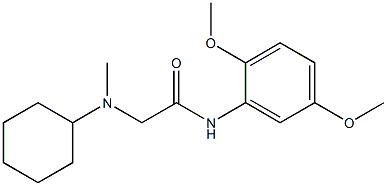 2-[cyclohexyl(methyl)amino]-N-(2,5-dimethoxyphenyl)acetamide,,结构式