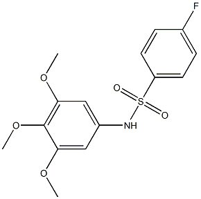 4-fluoro-N-(3,4,5-trimethoxyphenyl)benzenesulfonamide Structure