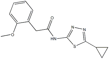 N-(5-cyclopropyl-1,3,4-thiadiazol-2-yl)-2-(2-methoxyphenyl)acetamide Structure