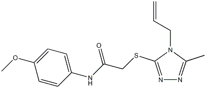 N-(4-methoxyphenyl)-2-[(5-methyl-4-prop-2-enyl-1,2,4-triazol-3-yl)sulfanyl]acetamide Struktur