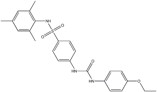 1-(4-ethoxyphenyl)-3-[4-[(2,4,6-trimethylphenyl)sulfamoyl]phenyl]urea,,结构式