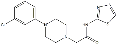  2-[4-(3-chlorophenyl)piperazin-1-yl]-N-(1,3,4-thiadiazol-2-yl)acetamide