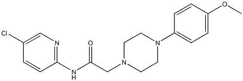 N-(5-chloropyridin-2-yl)-2-[4-(4-methoxyphenyl)piperazin-1-yl]acetamide,,结构式