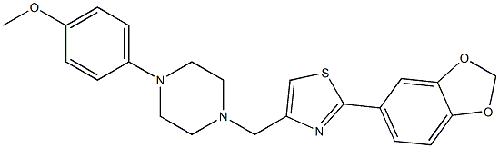 2-(1,3-benzodioxol-5-yl)-4-[[4-(4-methoxyphenyl)piperazin-1-yl]methyl]-1,3-thiazole Structure