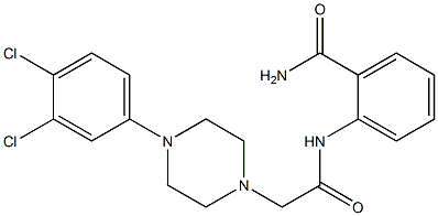 2-[[2-[4-(3,4-dichlorophenyl)piperazin-1-yl]acetyl]amino]benzamide Structure