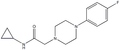 N-cyclopropyl-2-[4-(4-fluorophenyl)piperazin-1-yl]acetamide 结构式