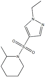 1-(1-ethylpyrazol-4-yl)sulfonyl-2-methylpiperidine,,结构式