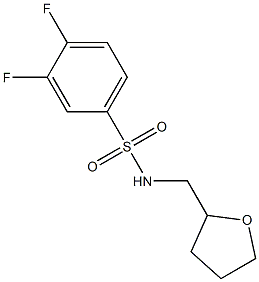 3,4-difluoro-N-(oxolan-2-ylmethyl)benzenesulfonamide Structure