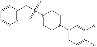 1-benzylsulfonyl-4-(3,4-dichlorophenyl)piperazine 结构式