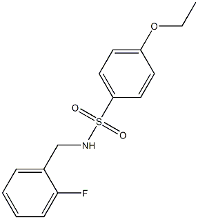 4-ethoxy-N-[(2-fluorophenyl)methyl]benzenesulfonamide 化学構造式