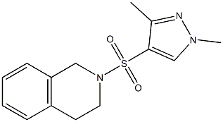 2-(1,3-dimethylpyrazol-4-yl)sulfonyl-3,4-dihydro-1H-isoquinoline Struktur