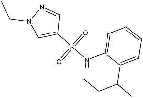 N-(2-butan-2-ylphenyl)-1-ethylpyrazole-4-sulfonamide Structure