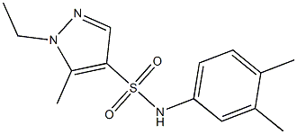 N-(3,4-dimethylphenyl)-1-ethyl-5-methylpyrazole-4-sulfonamide Structure