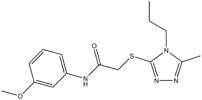 N-(3-methoxyphenyl)-2-[(5-methyl-4-propyl-1,2,4-triazol-3-yl)sulfanyl]acetamide Structure