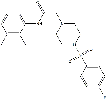 N-(2,3-dimethylphenyl)-2-[4-(4-fluorophenyl)sulfonylpiperazin-1-yl]acetamide Structure