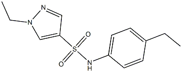 1-ethyl-N-(4-ethylphenyl)pyrazole-4-sulfonamide Structure