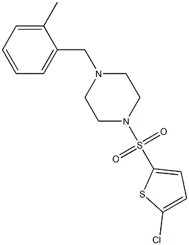 1-(5-chlorothiophen-2-yl)sulfonyl-4-[(2-methylphenyl)methyl]piperazine Structure