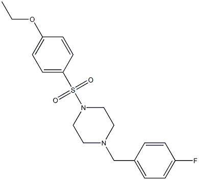 1-(4-ethoxyphenyl)sulfonyl-4-[(4-fluorophenyl)methyl]piperazine 化学構造式