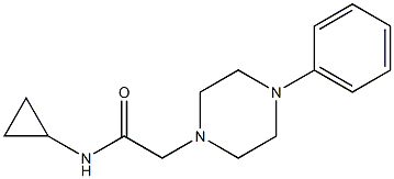 N-cyclopropyl-2-(4-phenylpiperazin-1-yl)acetamide,,结构式