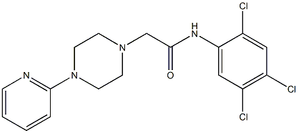 2-(4-pyridin-2-ylpiperazin-1-yl)-N-(2,4,5-trichlorophenyl)acetamide Struktur