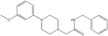 N-benzyl-2-[4-(3-methoxyphenyl)piperazin-1-yl]acetamide,,结构式