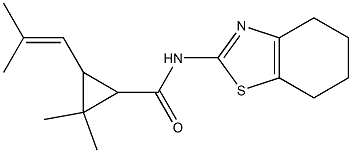 2,2-dimethyl-3-(2-methylprop-1-enyl)-N-(4,5,6,7-tetrahydro-1,3-benzothiazol-2-yl)cyclopropane-1-carboxamide