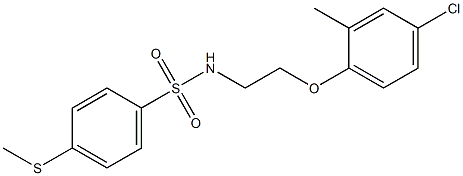 N-[2-(4-chloro-2-methylphenoxy)ethyl]-4-methylsulfanylbenzenesulfonamide Structure