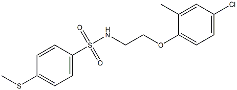 N-[2-(4-chloro-2-methylphenoxy)ethyl]-4-methylsulfanylbenzenesulfonamide 结构式