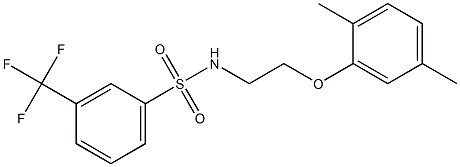 N-[2-(2,5-dimethylphenoxy)ethyl]-3-(trifluoromethyl)benzenesulfonamide Structure