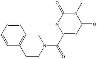 6-(3,4-dihydro-1H-isoquinoline-2-carbonyl)-1,3-dimethylpyrimidine-2,4-dione Structure