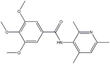 3,4,5-trimethoxy-N-(2,4,6-trimethylpyridin-3-yl)benzamide Struktur