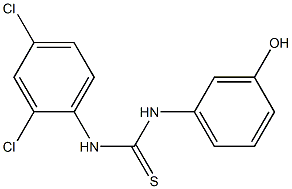 1-(2,4-dichlorophenyl)-3-(3-hydroxyphenyl)thiourea 化学構造式