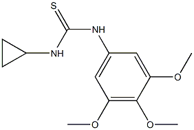 1-cyclopropyl-3-(3,4,5-trimethoxyphenyl)thiourea,,结构式