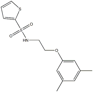N-[2-(3,5-dimethylphenoxy)ethyl]thiophene-2-sulfonamide,,结构式