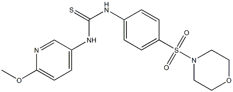 1-(6-methoxypyridin-3-yl)-3-(4-morpholin-4-ylsulfonylphenyl)thiourea Structure