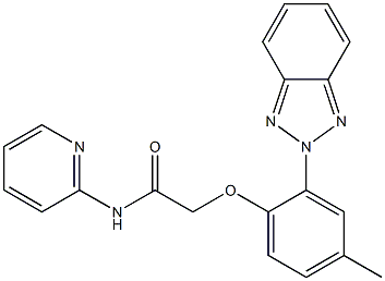 2-[2-(benzotriazol-2-yl)-4-methylphenoxy]-N-pyridin-2-ylacetamide 化学構造式